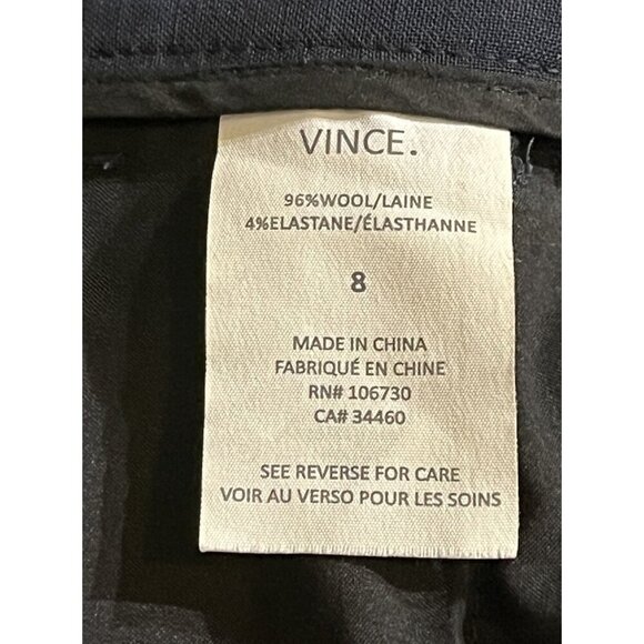 Vince Coastal Navy Blue Stretch Wool Dress Ankle Crop Pants Trousers - Picture 11 of 12